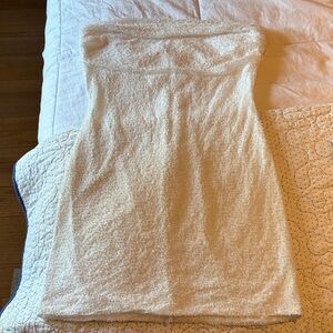 Strapless Cream Dress with beading